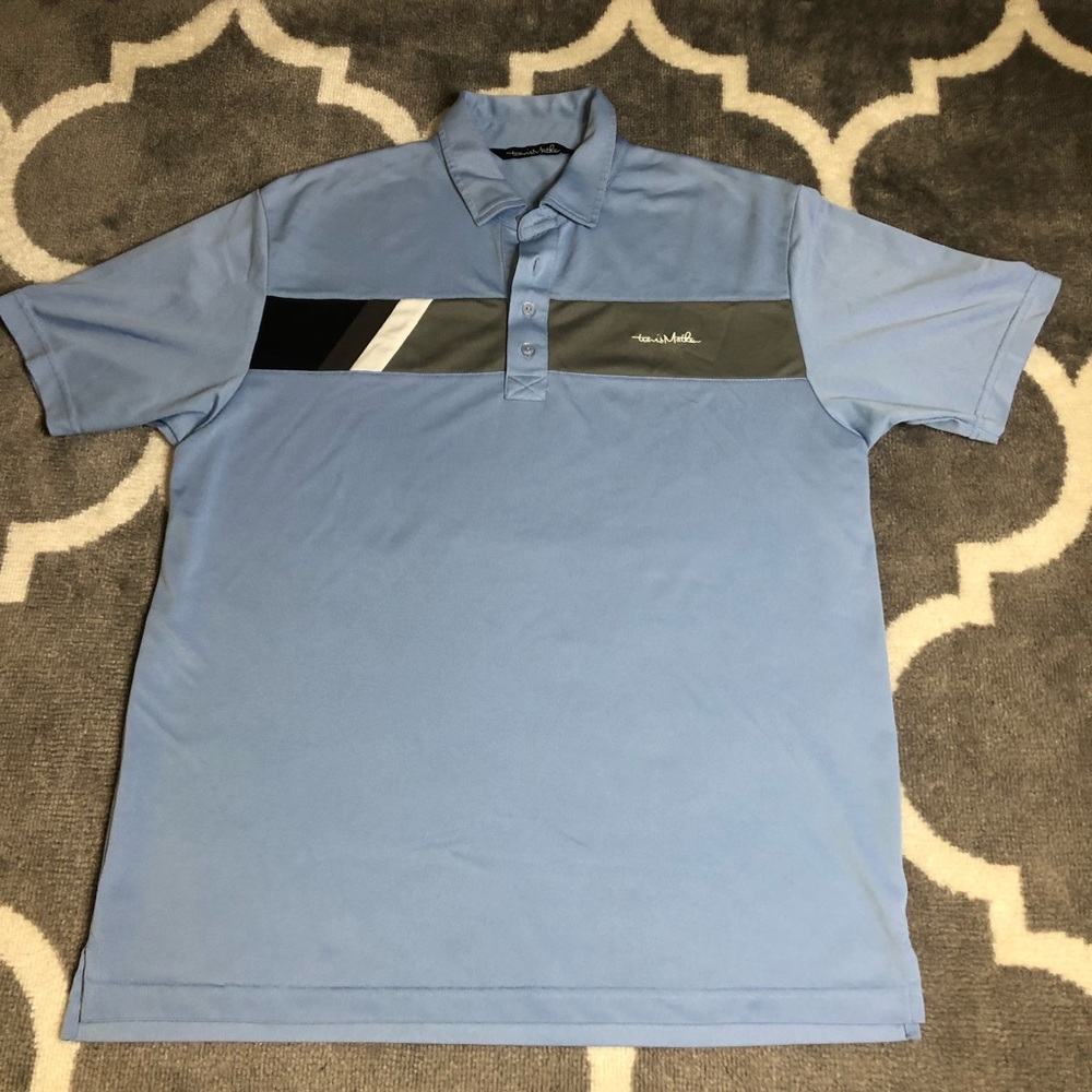 Travis Mathew Polo Shirt Mens XL Golf Blue Pullover